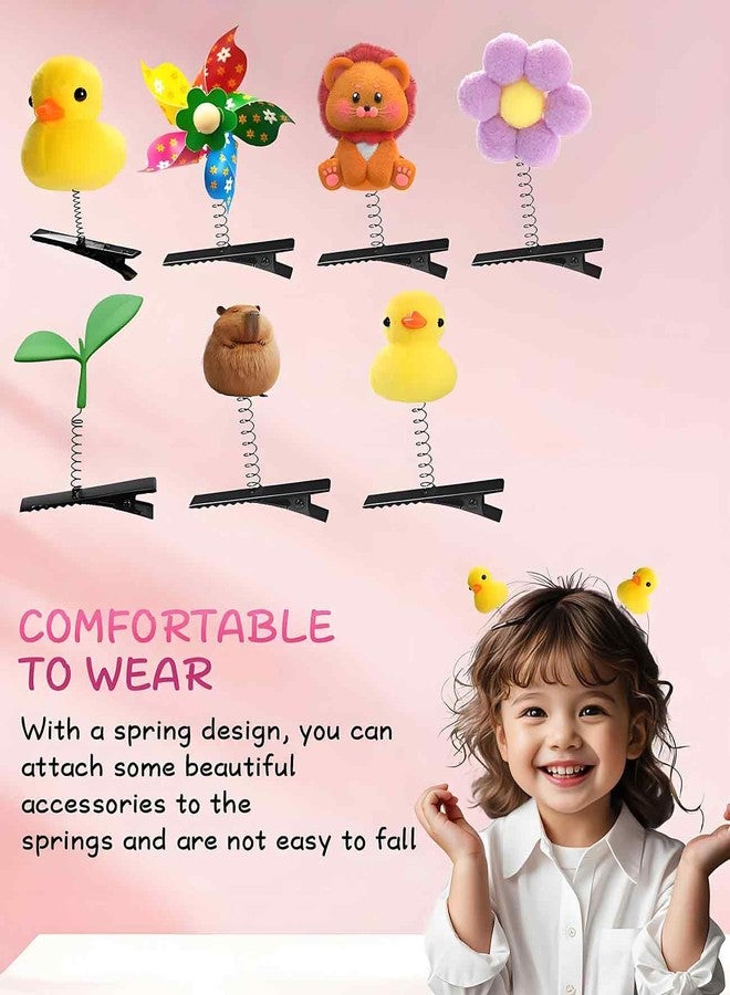 Waaqkid 100 PCS Metal Duck Bill Hair Clips, DIY Festival Rave Sprout Hair Clip, Spring Hairpins for Connect the Decorations - Image 3